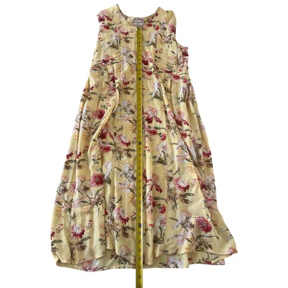 VTG April Cornnell Floral Sleveless Midi Dress Large Fairy Boho Cottage Granny - Picture 5 of 15